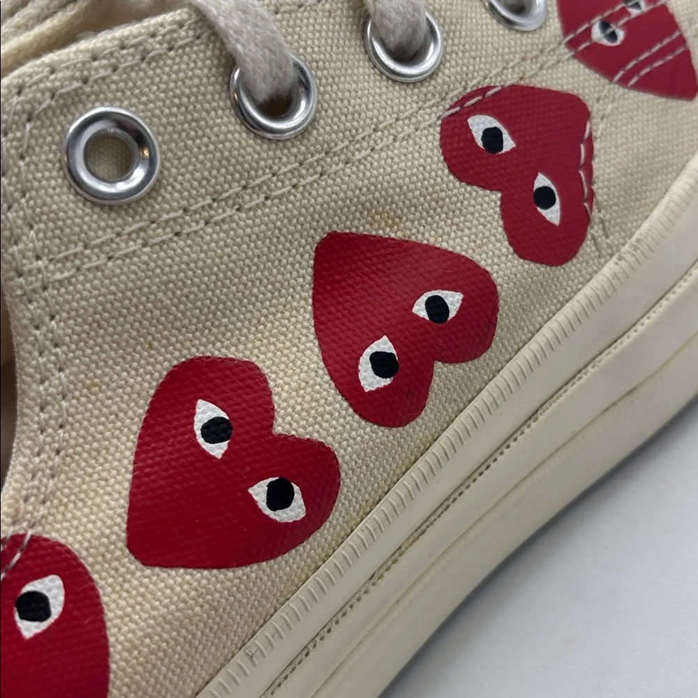 Converse CT All Star 70 Ox Comme des Garcons PLAY Multi-Heart White SZ M7/W9 - Picture 12 of 12